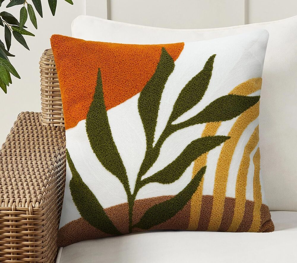 5839 Abstract Boho Pillow Covers 18x18 Soft Mid Century Throw Pillow Covers